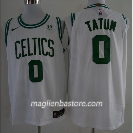 Maglia NBA Boston Celtics Jayson Tatum 0 Nike 2017-18 Bianco Swingman - Uomo